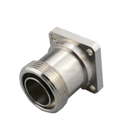 L29 7/16 DIN 4 Hole Panel Mount Flange Female Jack RF Connector with Solder Cup